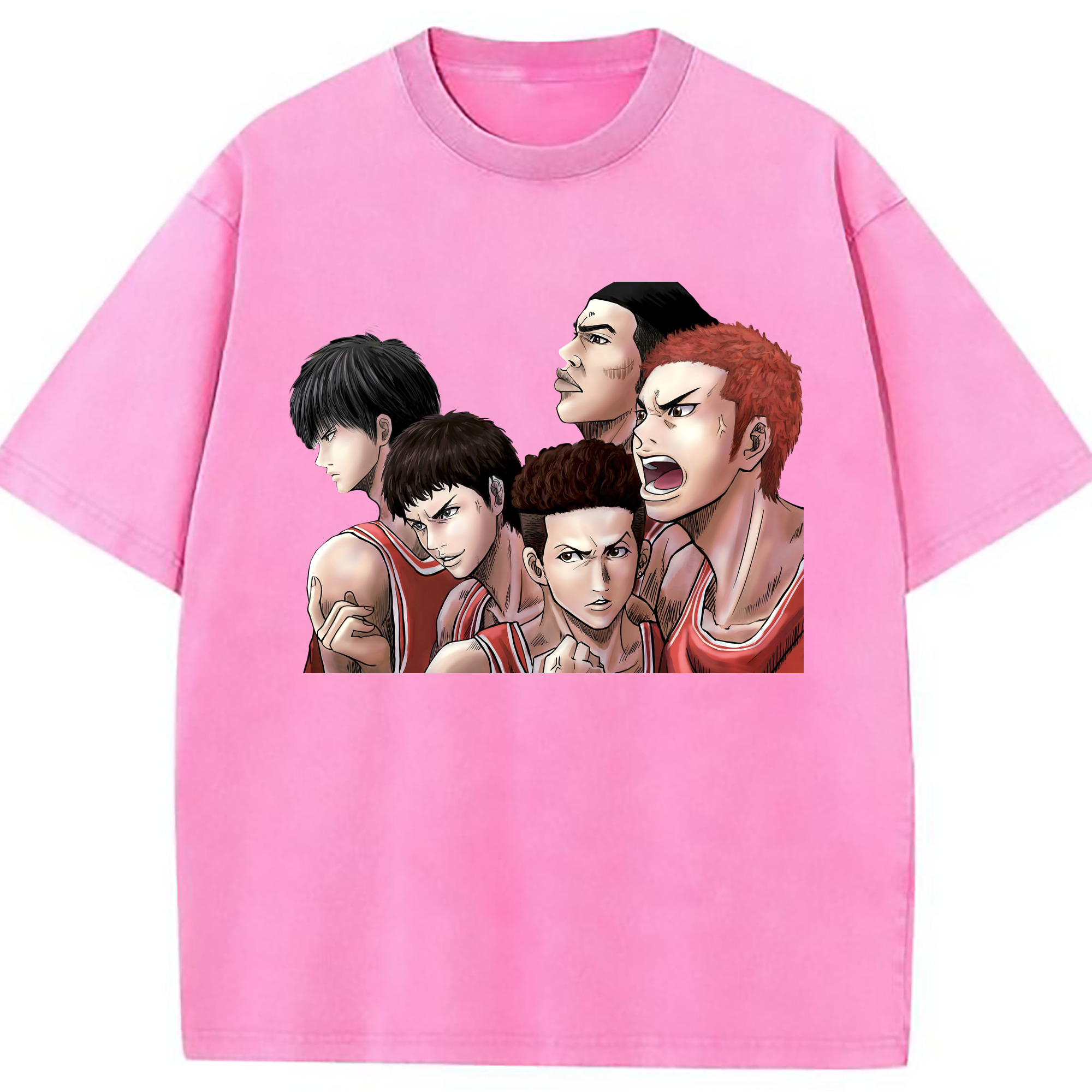 （画像用） SLAM DUNK／スラムダンク 綿100% ヴィンテージ風 半袖Tシャツ（フロントプリント）